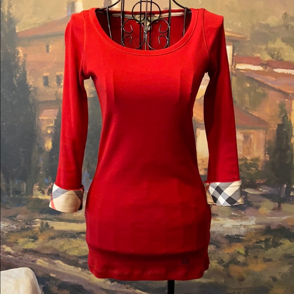 Authentic Burberry 3/4 Sleeve Jersey Tee